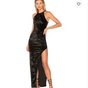 Lovers + Friends Obsessed Maxi Dress, Black Velvet - Size XXS